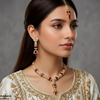 Floral Bell Drop Necklace Set