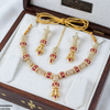 Floral Bell Drop Necklace Set