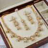 Square Flower Necklace Set