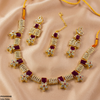 Square Flower Necklace Set