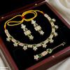 Square Flower Necklace Set