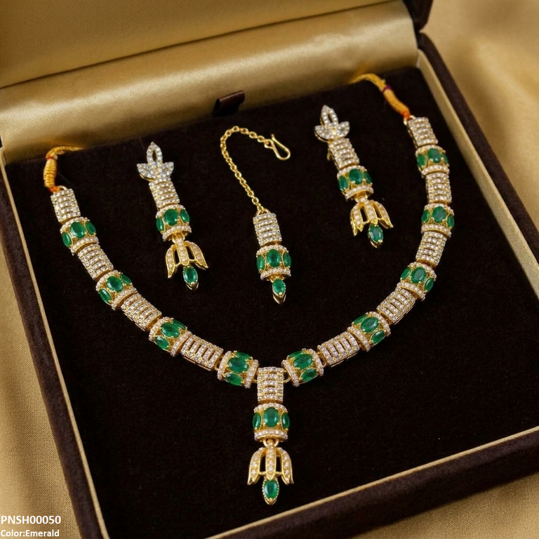 Floral Bell Drop Necklace Set