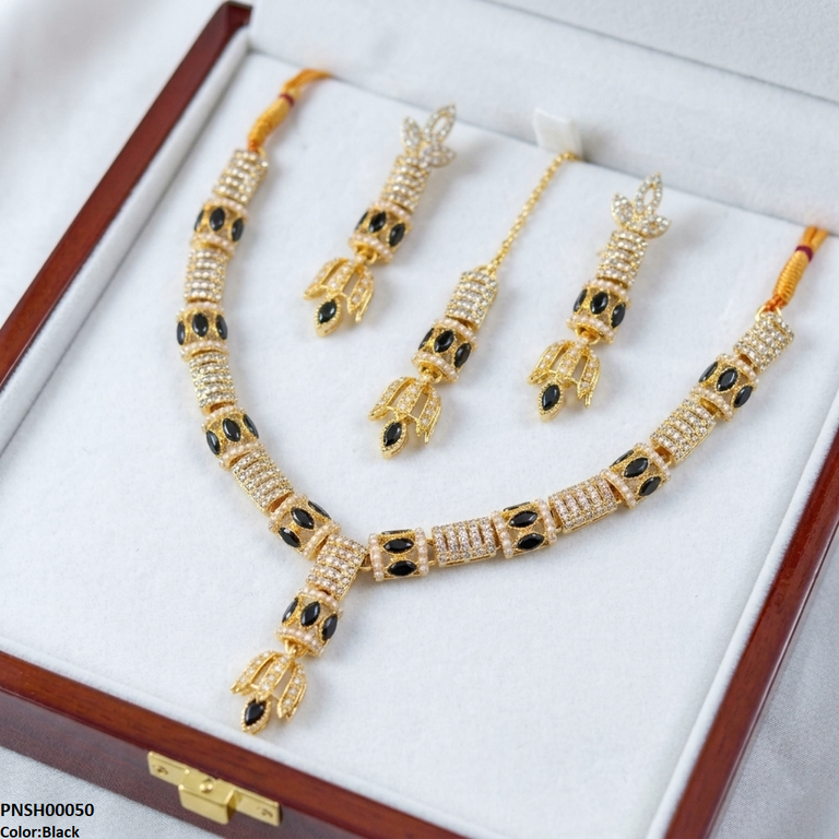 Floral Bell Drop Necklace Set