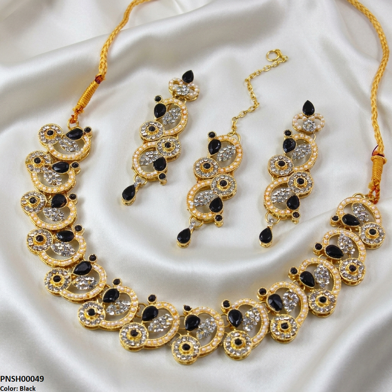 Tear/Round Necklace Set