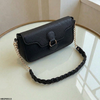 Willow Strap Jute Armpit Bag - Black