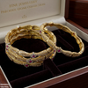 Flower Stone 4 Pcs Of Bangles Set