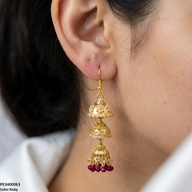 Three Tier Drop Jhumki