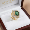 Square Stone Ring Adjustable Ring