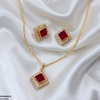 Square Stone Pedant Set