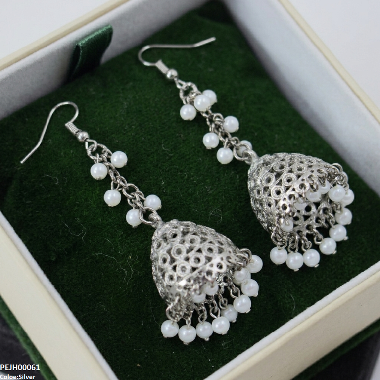 Round Pearl Drop Jhumki