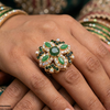 Marquise Flower Ring Adjustable