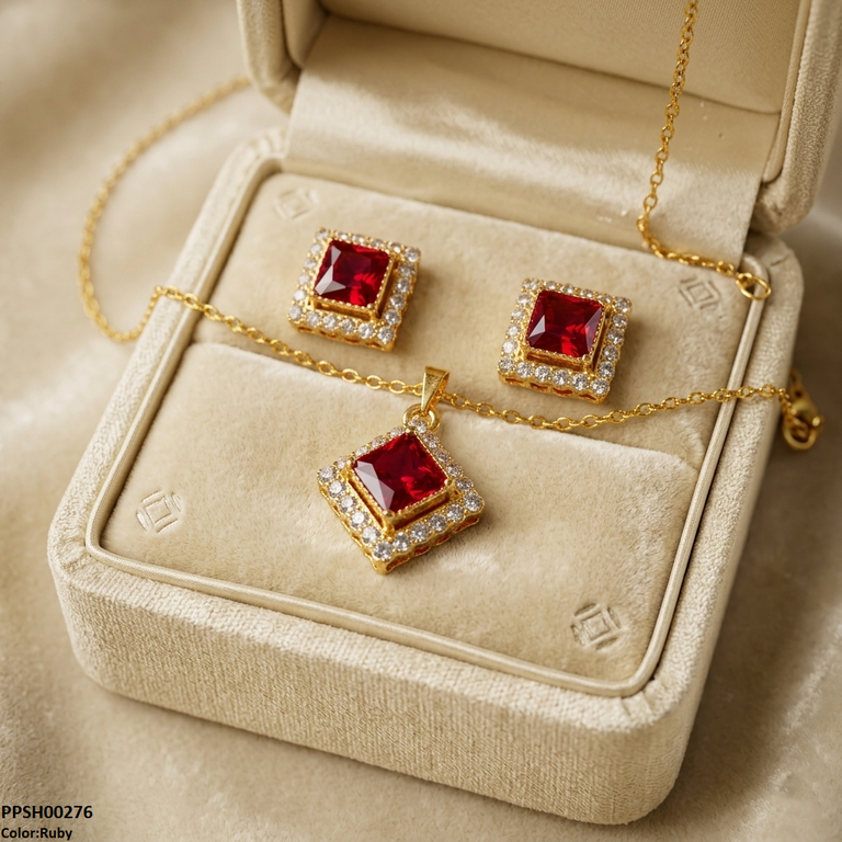 Square Stone Pedant Set