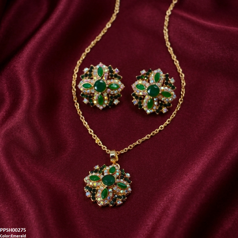 Marquise Flower Pedant Set