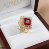 Square Stone Ring Adjustable Ring