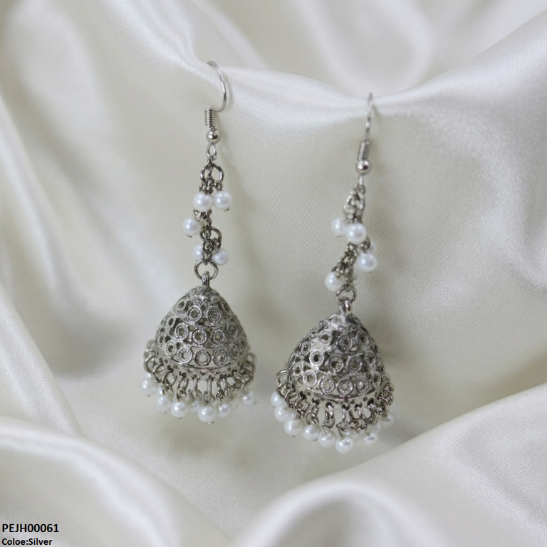 Round Pearl Drop Jhumki