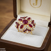 Marquise Flower Ring Adjustable