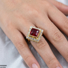 Square Stone Ring Adjustable Ring
