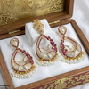 Tear Leaf Jhumki Drop Earrings