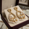 Tear Leaf Pearl Drop Earrings