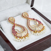 Tear Leaf Pearl Drop Earrings