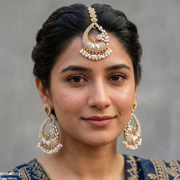 Tear Leaf Jhumki Drop Earrings