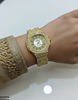 Rhinestone Round Dial Women's Watch