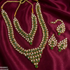 Square Tear Drop Bridal Necklace Set