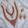 Square Tear Drop Bridal Necklace Set