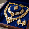 Square Tear Drop Bridal Necklace Set