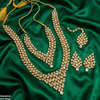 Square Tear Drop Bridal Necklace Set