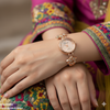 Round Flower Star Chain Watch