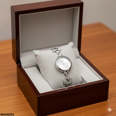 Round Silver Chain Dial Watch