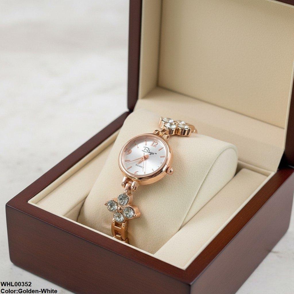 Round Flower Chain Watch
