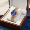 Round Stone Dial Women's Watch