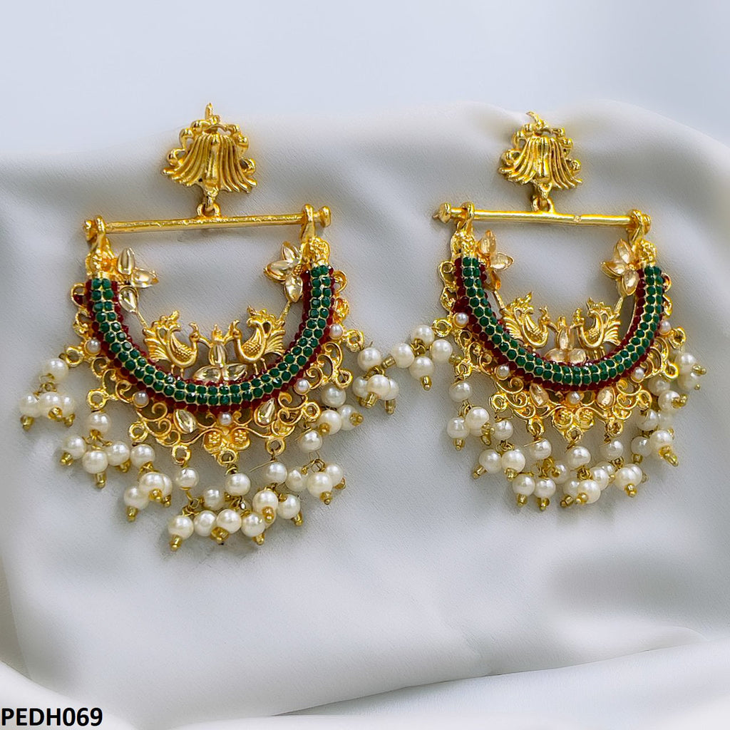 Peacock Ear Drop Pair