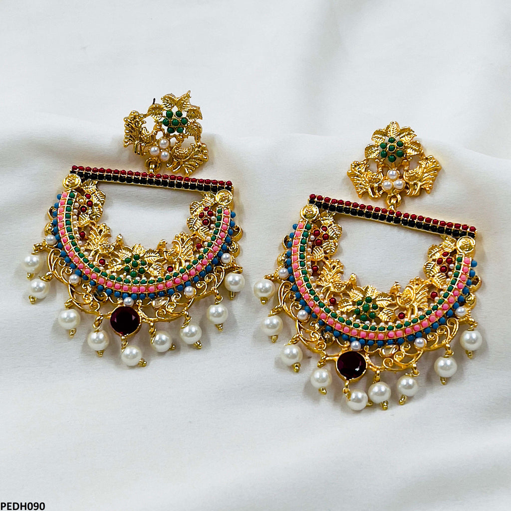 Flower/Pearl Drop Earrings