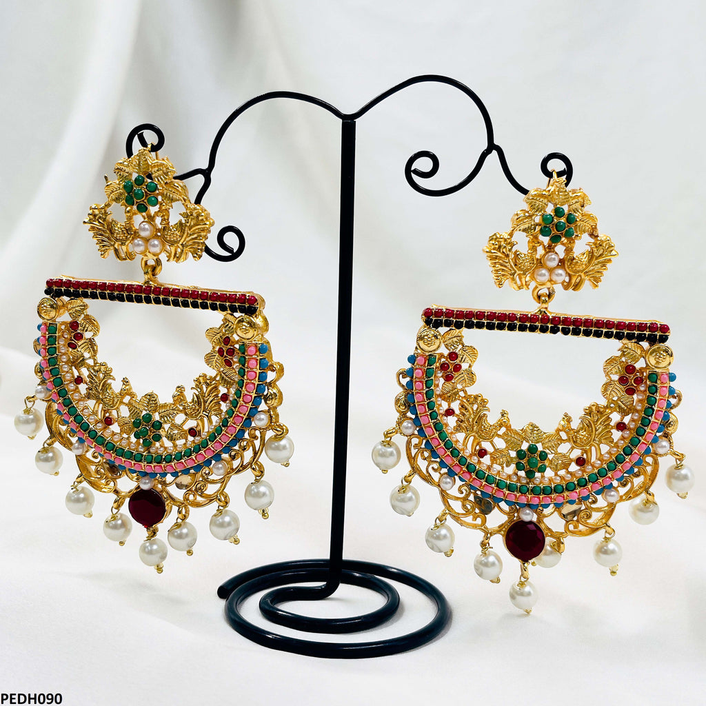 Flower/Pearl Drop Earrings