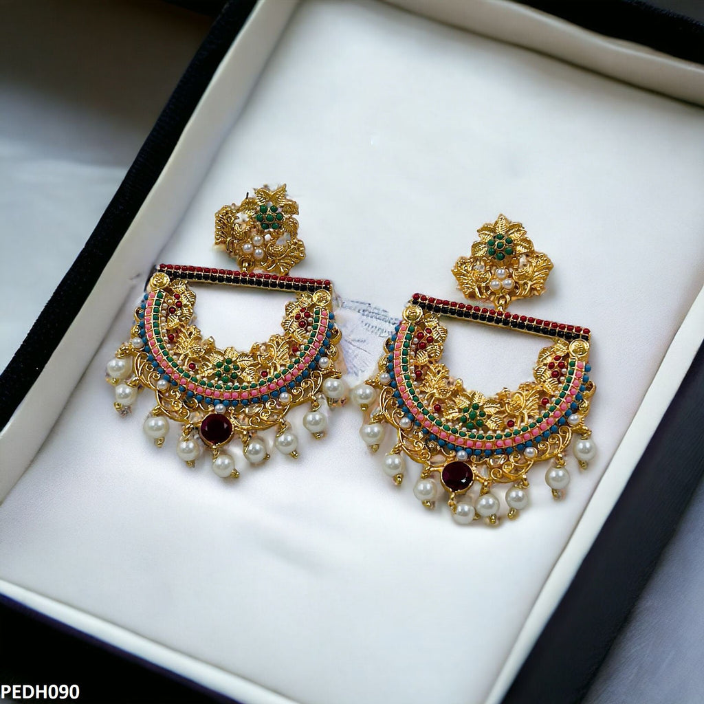 Flower/Pearl Drop Earrings