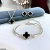 Painted Clover Pendant Set
