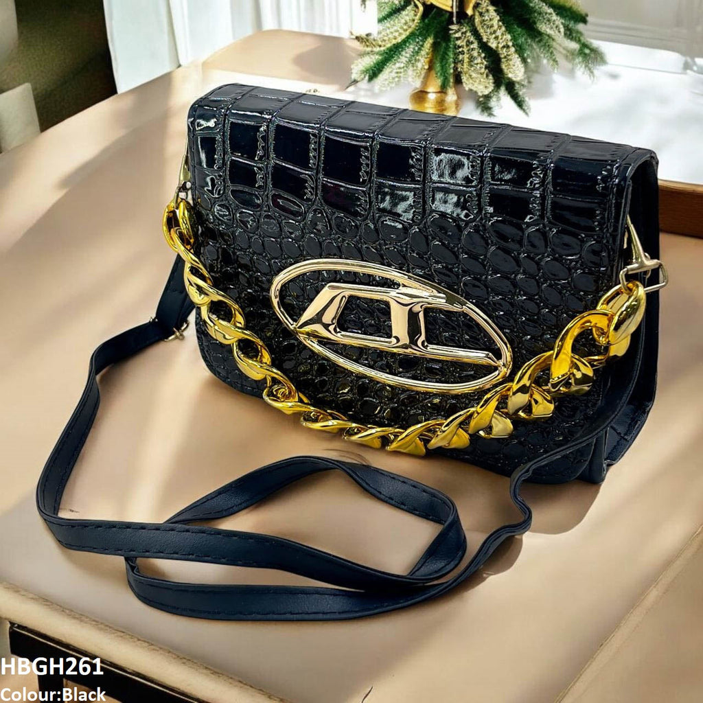 Chain Oval Batch Hand Bag