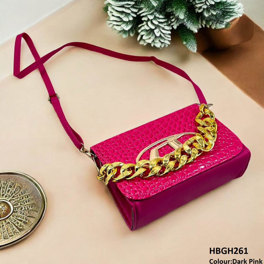 Chain Oval Batch Hand Bag