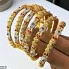 Flower/Drum Bangles 6 Pcs Set
