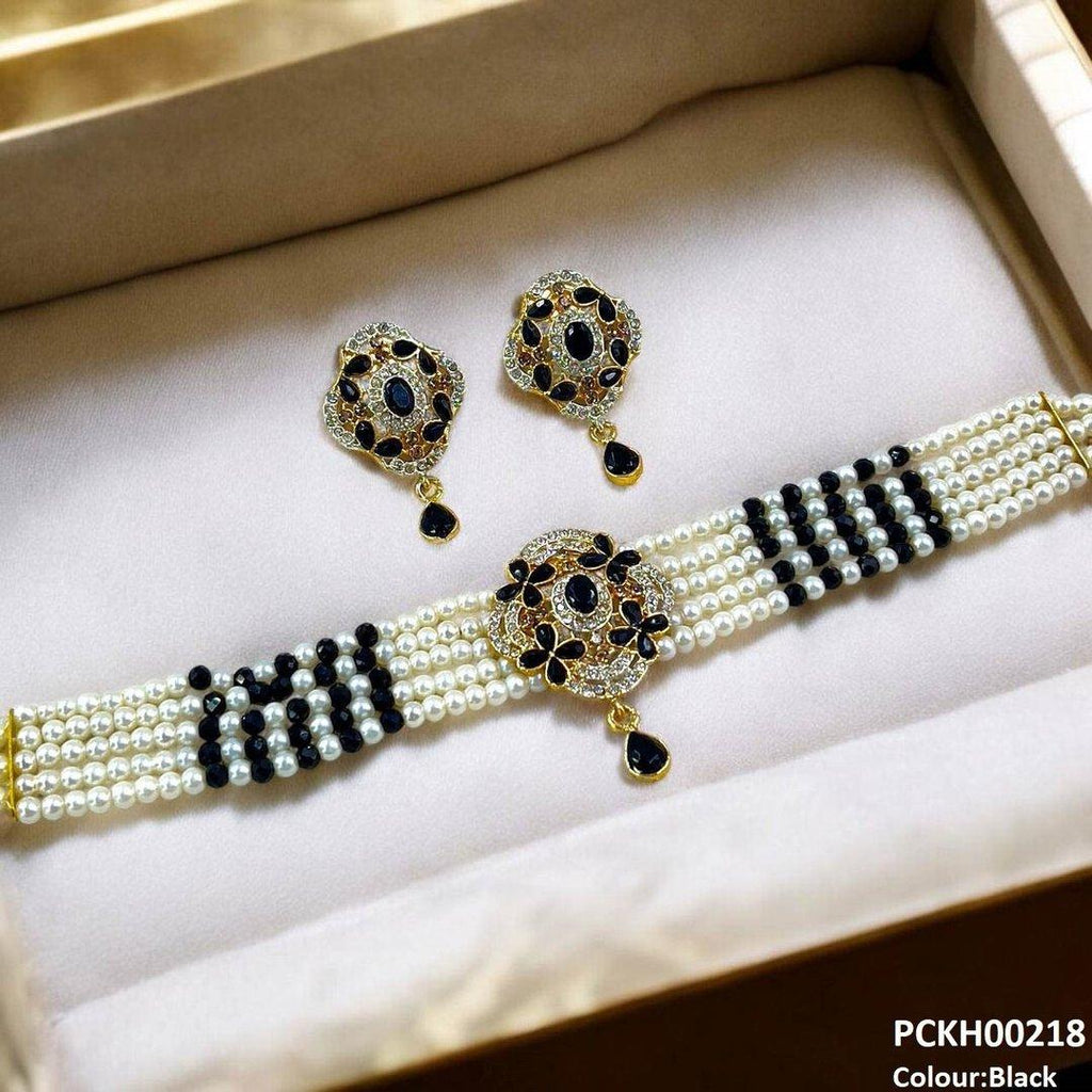 Flower Tear Drop Choker Set