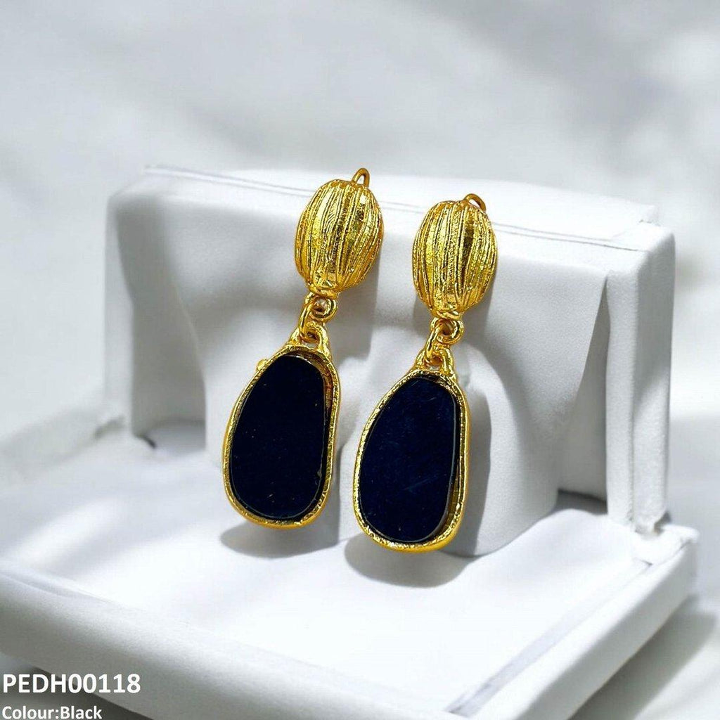 Oval Drop Earring
