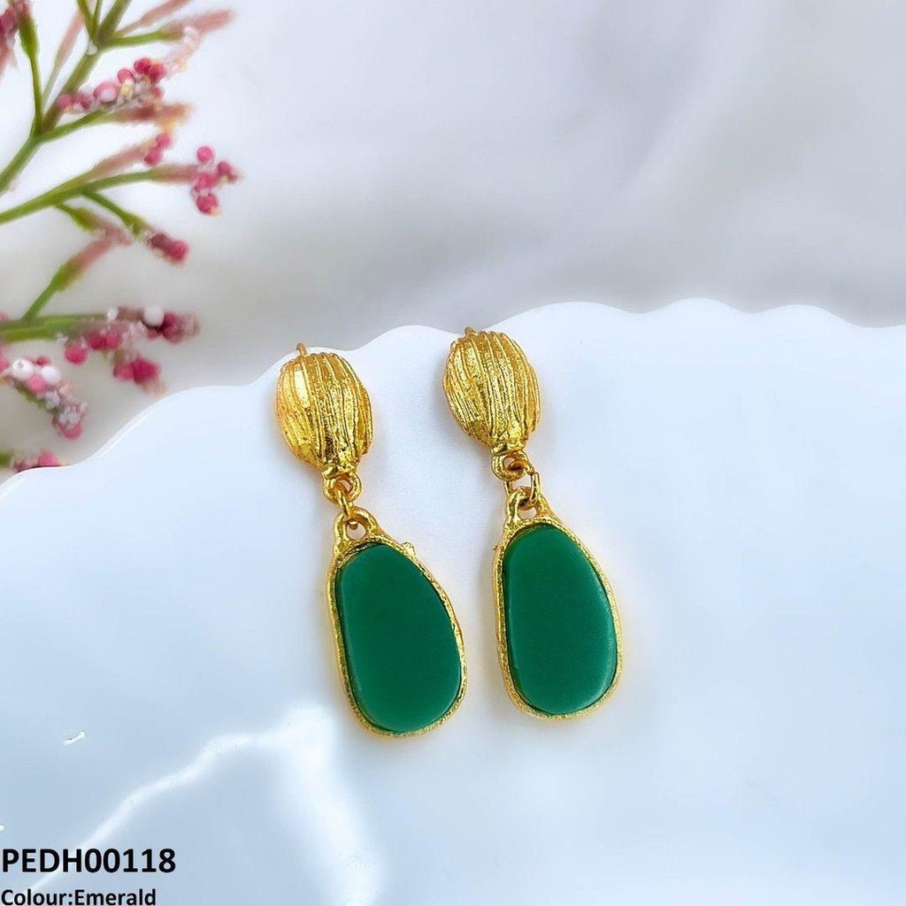 Oval Drop Earring