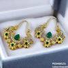 Flower Square Drop Earrings
