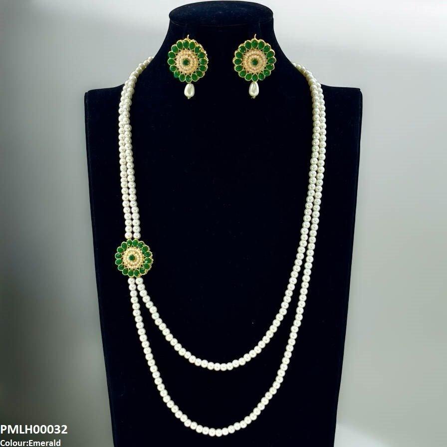Tear Flower Pearl Mala Set