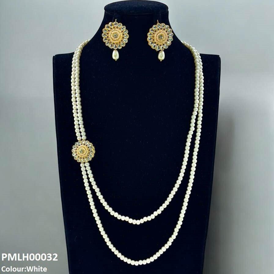 Tear Flower Pearl Mala Set