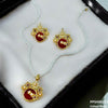 Flower Round Pendant Set