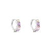 Multi Stone Hoops Pair
